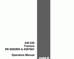 Operator's Manual for Case IH Tractors model 530