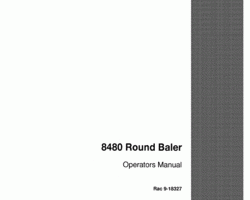 Operator's Manual for Case IH Balers model 8480