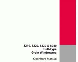 Operator's Manual for Case IH Windrower model 8220