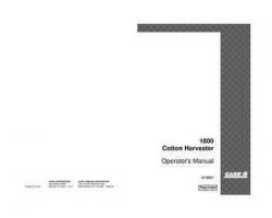 Operator's Manual for Case IH Harvester model 1800
