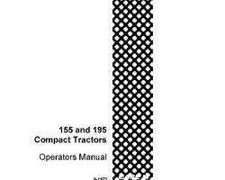 Operator's Manual for Case IH Tractors model 195