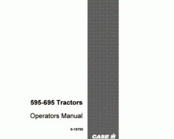 Operator's Manual for Case IH Tractors model 695