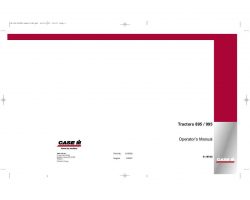 Operator's Manual for Case IH Tractors model 895