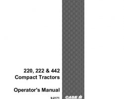 Operator's Manual for Case IH Tractors model 220
