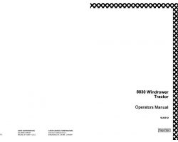 Operator's Manual for Case IH Tractors model 8830