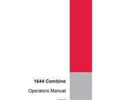 Operator's Manual for Case IH Combine model 1644