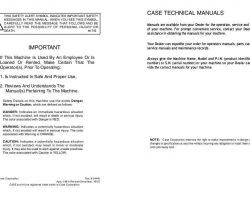 Case Wheel loaders model 821B Operator's Manual