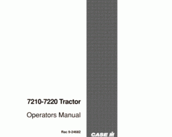 Operator's Manual for Case IH Tractors model 7220