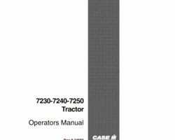 Operator's Manual for Case IH Tractors model 7240