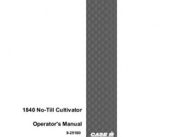 Operator's Manual for Case IH Skid steers / compact track loaders model 1840