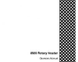 Operator's Manual for Case IH Headers model 8850