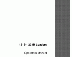 Case Wheel loaders model 121B Operator's Manual