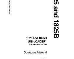 Operator's Manual for Case IH Skid steers / compact track loaders model 1825B