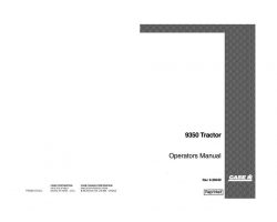 Operator's Manual for Case IH Tractors model 9350