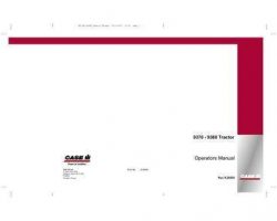 Operator's Manual for Case IH Tractors model 9380