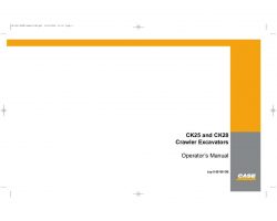 Case Excavators model CK25 Operator's Manual