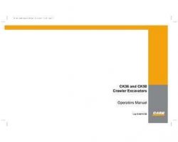 Case Mini excavators model CK50 Operator's Manual