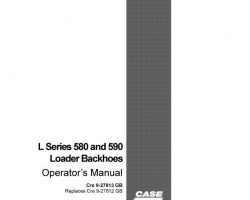 Case Loader backhoes model 580L Operator's Manual