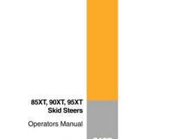 Operator's Manual for Case IH Skid steers / compact track loaders model 85XT