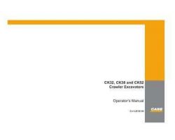 Case Mini excavators model CK38 Operator's Manual