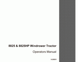 Operator's Manual for Case IH Tractors model 8825HP