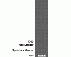 Case Skid steers / compact track loaders model 1737 Operator's Manual