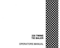 Operator's Manual for Case IH Balers model 220