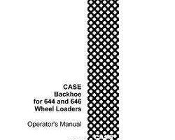 Case Wheel loaders model 646 Operator's Manual