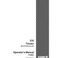 Operator's Manual for Case IH Tractors model 210