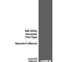 Operator's Manual for Case IH Harvester model 640