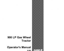 Operator's Manual for Case IH Tractors model 900