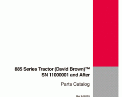 Parts Catalog for Case IH Tractors model 885 & 885N