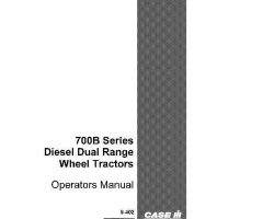 Operator's Manual for Case IH Tractors model 700B