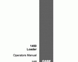 Case Dozers model 1450 Operator's Manual
