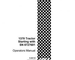 Operator's Manual for Case IH Tractors model 1370
