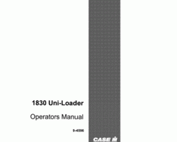 Operator's Manual for Case IH Skid steers / compact track loaders model 1830