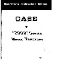 Operator's Manual for Case IH Tractors model 200B