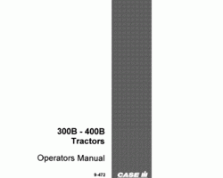 Operator's Manual for Case IH Tractors model 310B