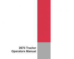 Operator's Manual for Case IH Tractors model 2670