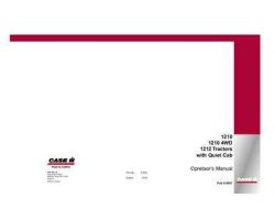 Operator's Manual for Case IH Tractors model 1212