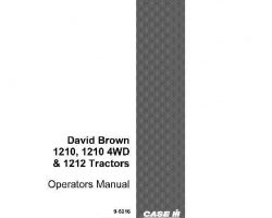 Operator's Manual for Case IH Tractors model 1210