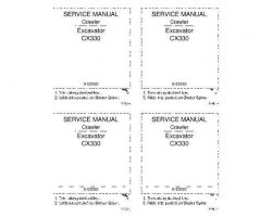 Case Excavators model CX330 Service Manual