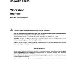 Case Dozers model 1850K Service Manual