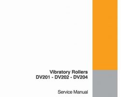Case Compactors model DV201 Service Manual