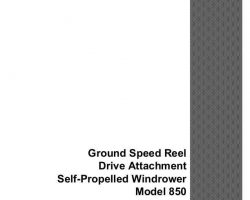 Operator's Manual for Case IH Windrower model 850