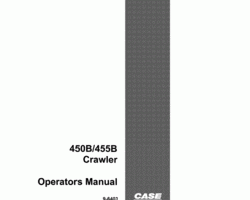 Case Dozers model 455B Operator's Manual