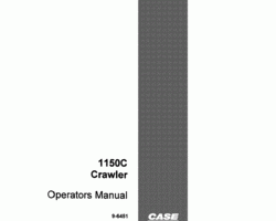 Case Dozers model 1150C Operator's Manual