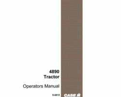 Operator's Manual for Case IH Tractors model 4890
