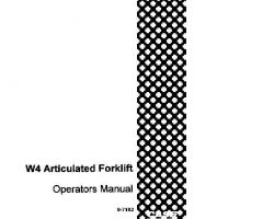 Case Forklifts model W4 Operator's Manual