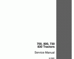 Service Manual for Case IH Tractors model 700B